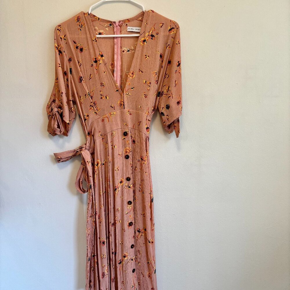 Faithfull the Brand Floral Peach Dress